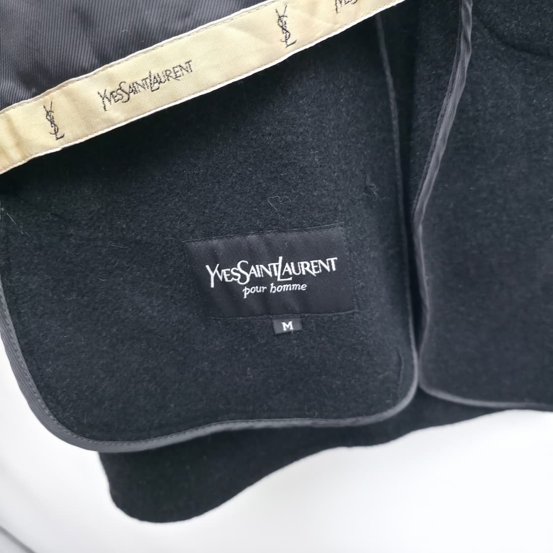 [M] 입생로랑 블랙 울 코트 상품이미지6