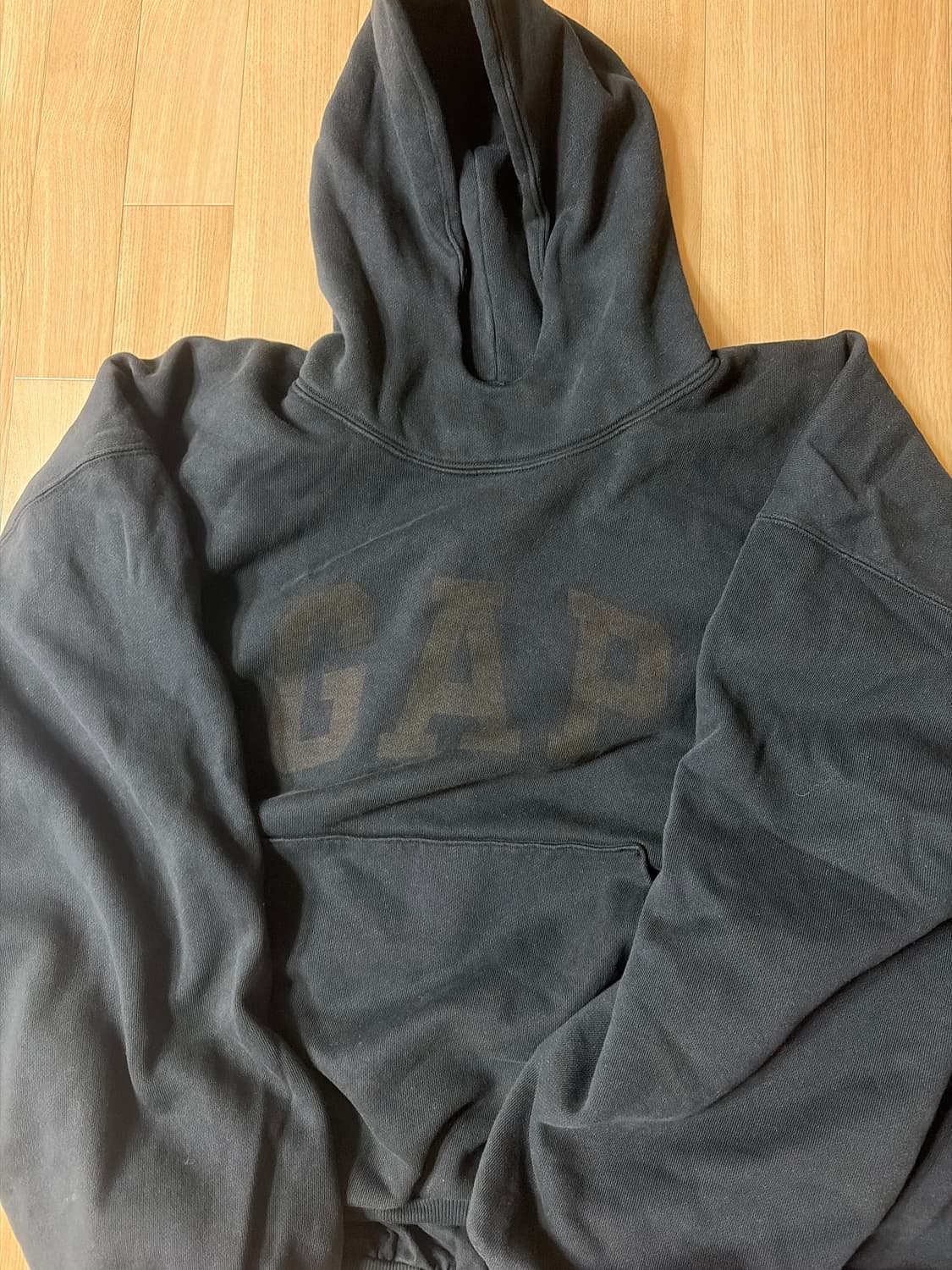 이지갭 도브 발렌시아가 후드 워시드 블랙 상품이미지2