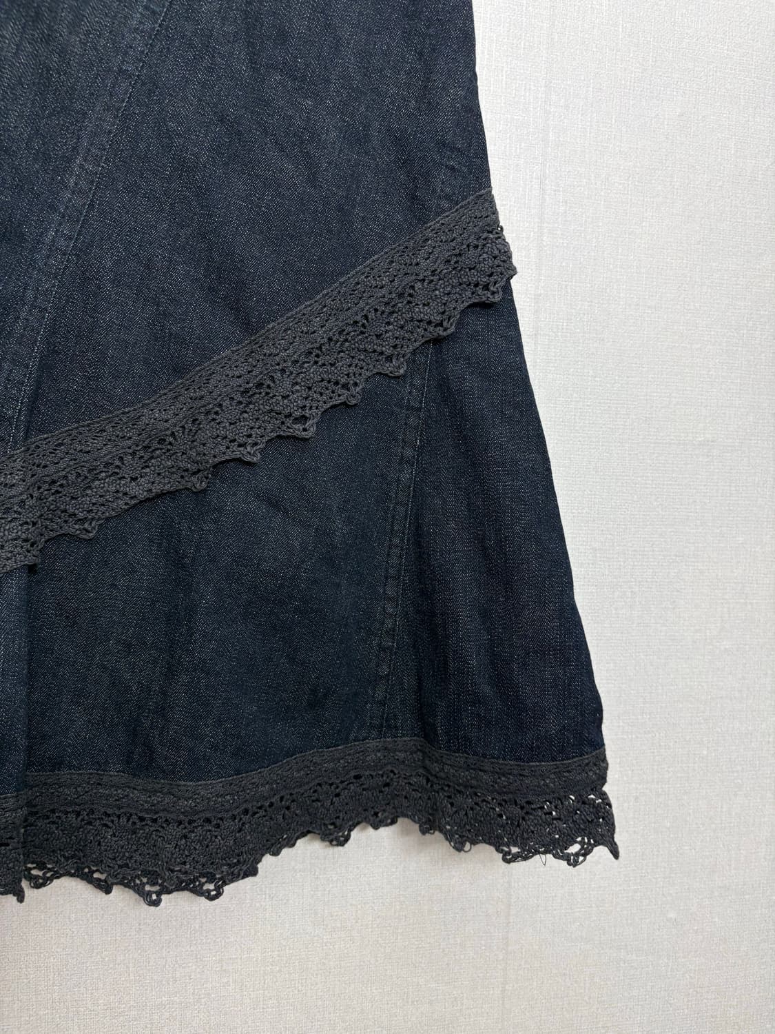 크로쉐 포인트 데님 스커트 상품이미지2