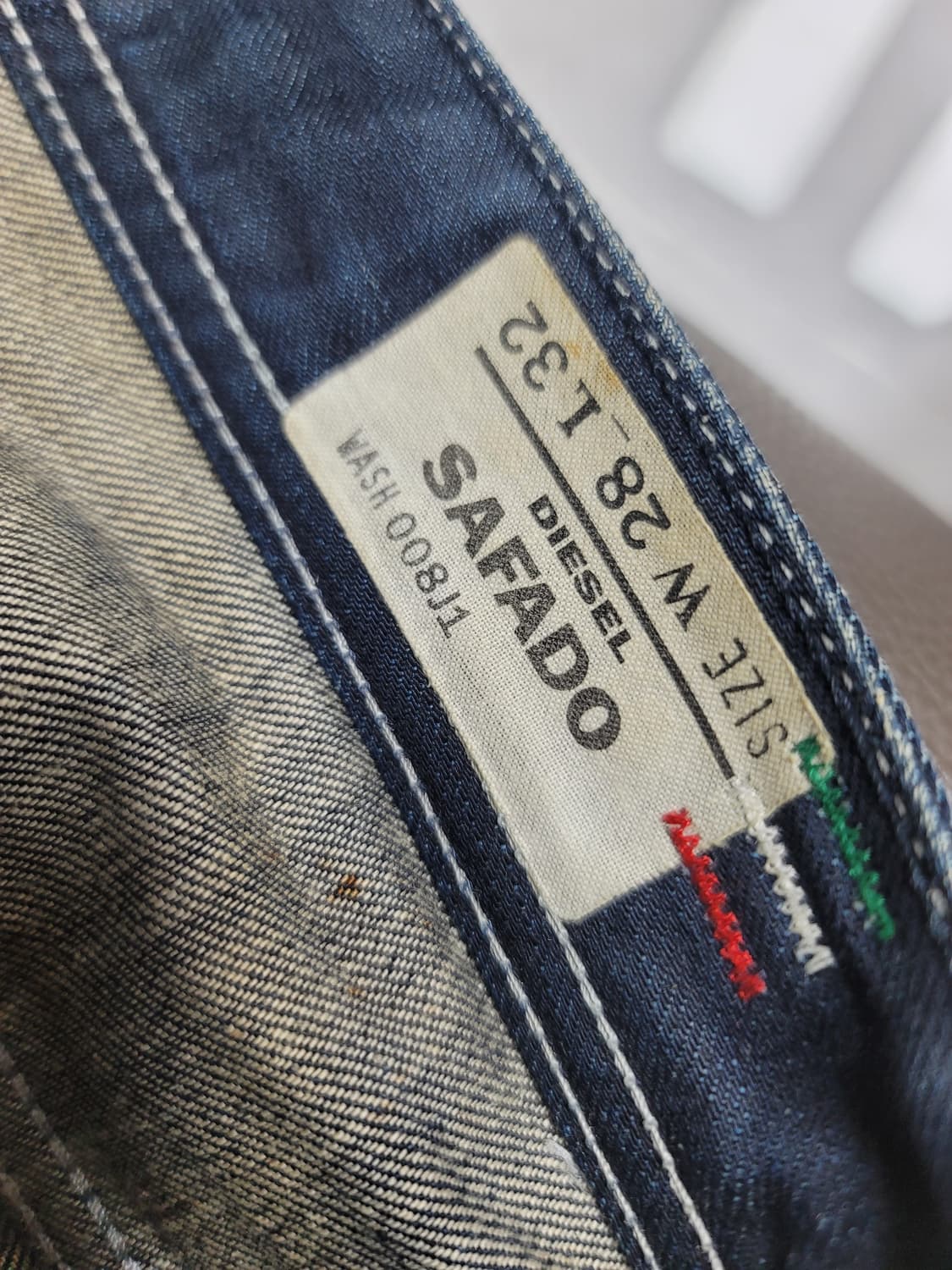 디젤 데미지드 데님 청바지 W28 L32 상태극상
 상품이미지4