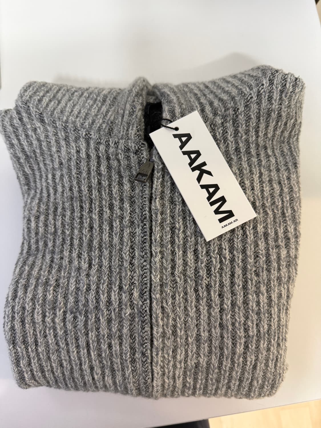 aakam 아캄 보카시 니트 후드집업 2사이즈 새상품   상품이미지5