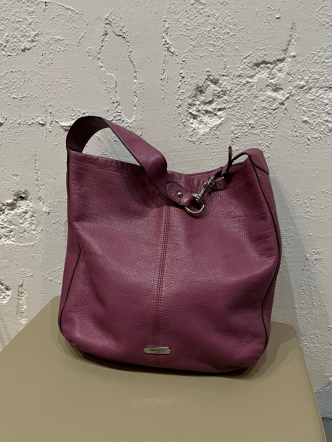 COACH 코치 퍼플 레더 숄더백  상품이미지1