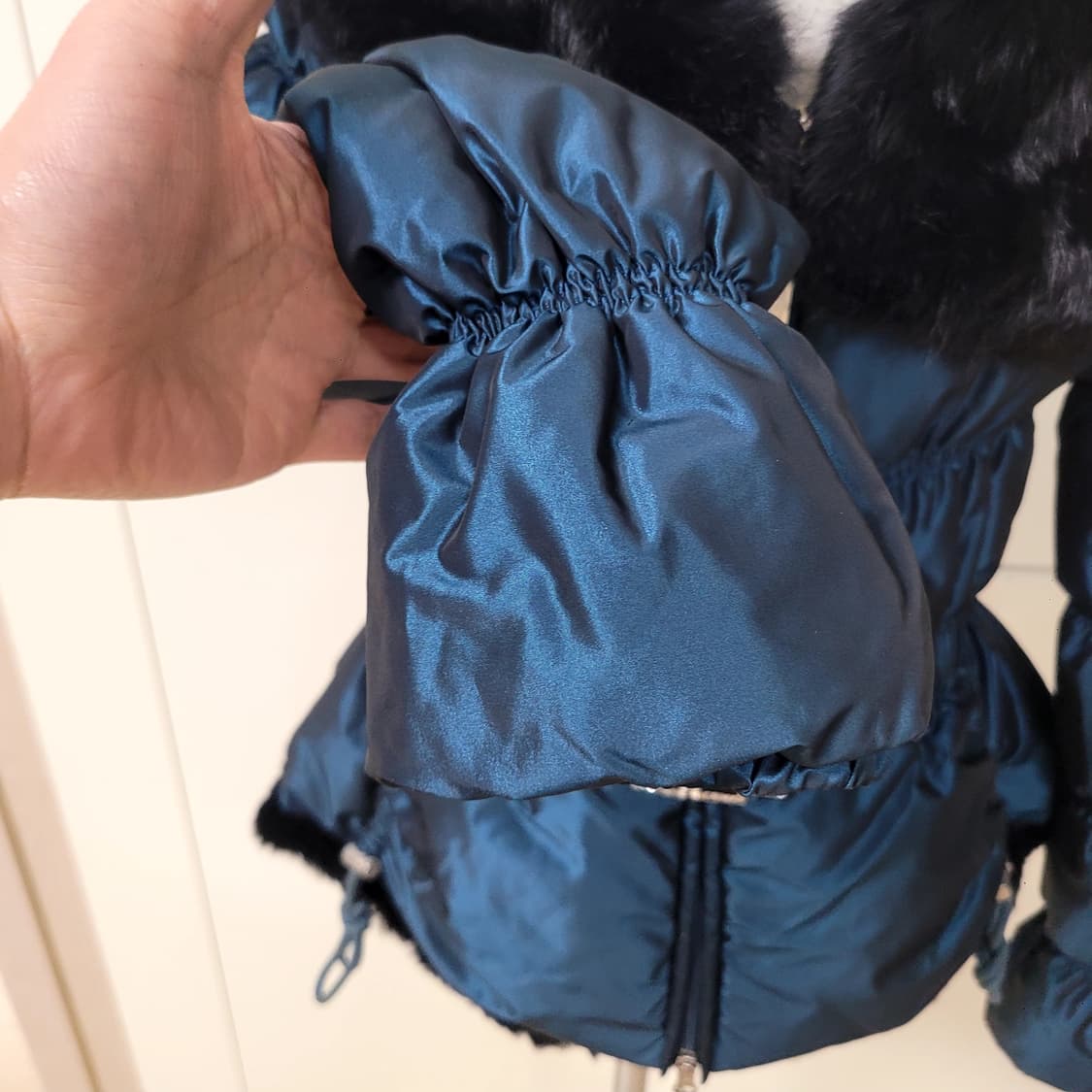 블루마린 블루걸 래빗퍼 패딩 상품이미지6