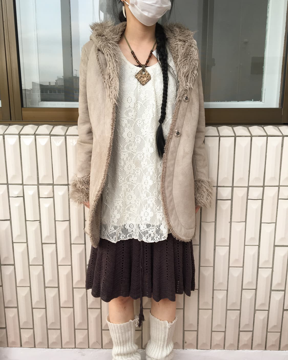 Flower pattern crochet top 상품이미지5