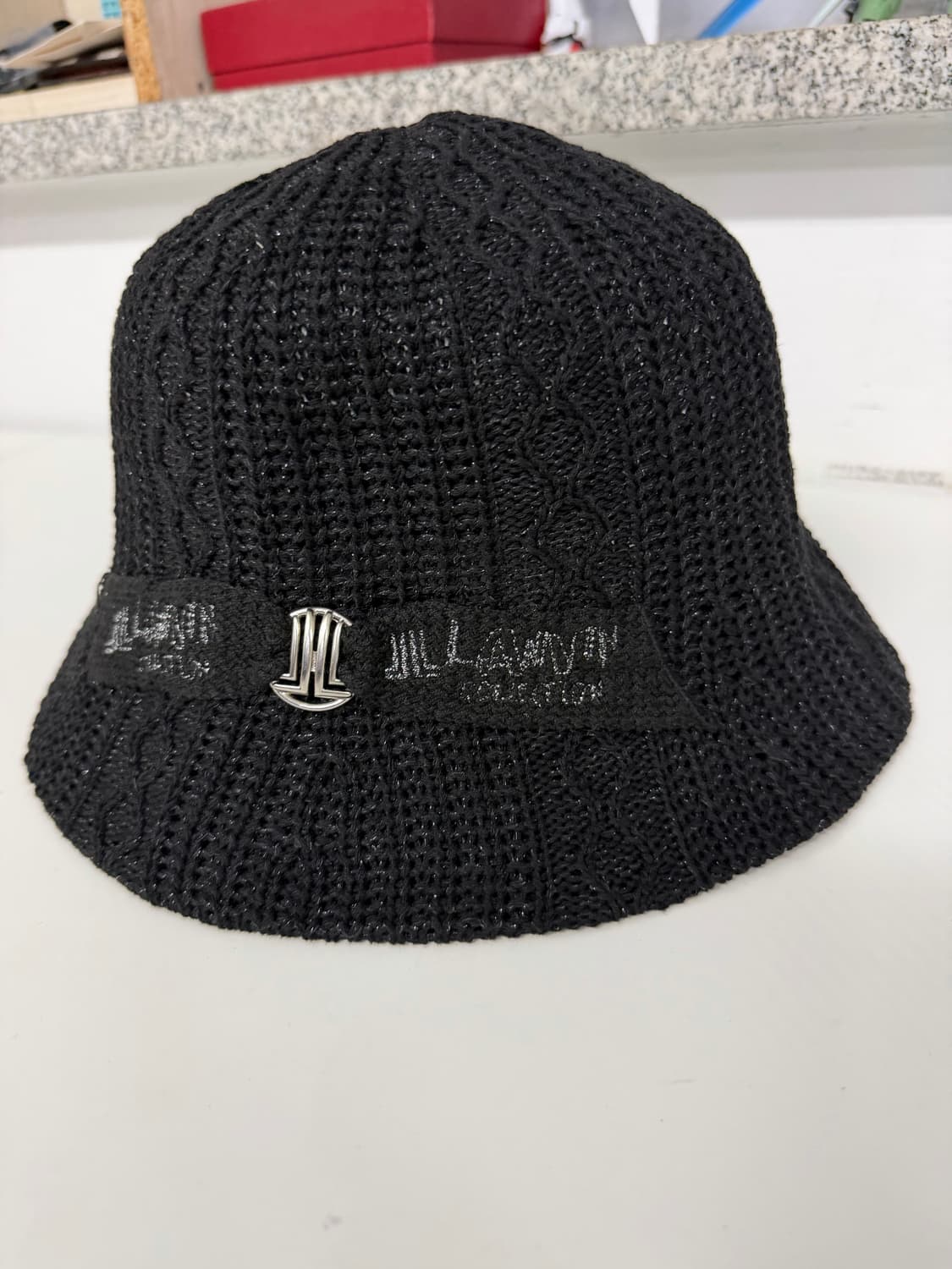 정품) LANVIN 랑방 한섬 23ss 로고 니트 버킷햇 F 상품이미지2