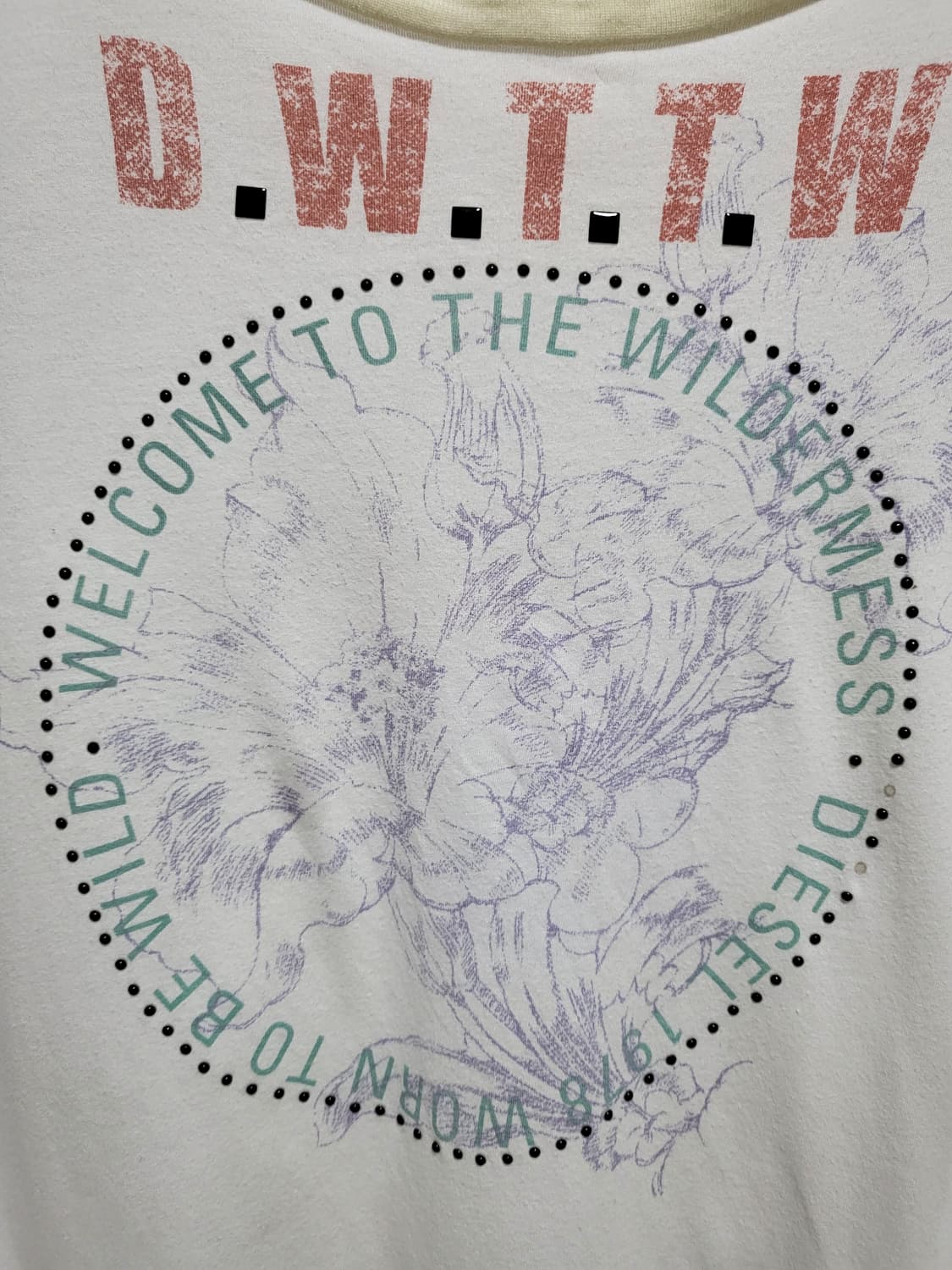 Diesel 디젤 흰색 프린팅 반팔 티셔츠 S 55-66 상품이미지3