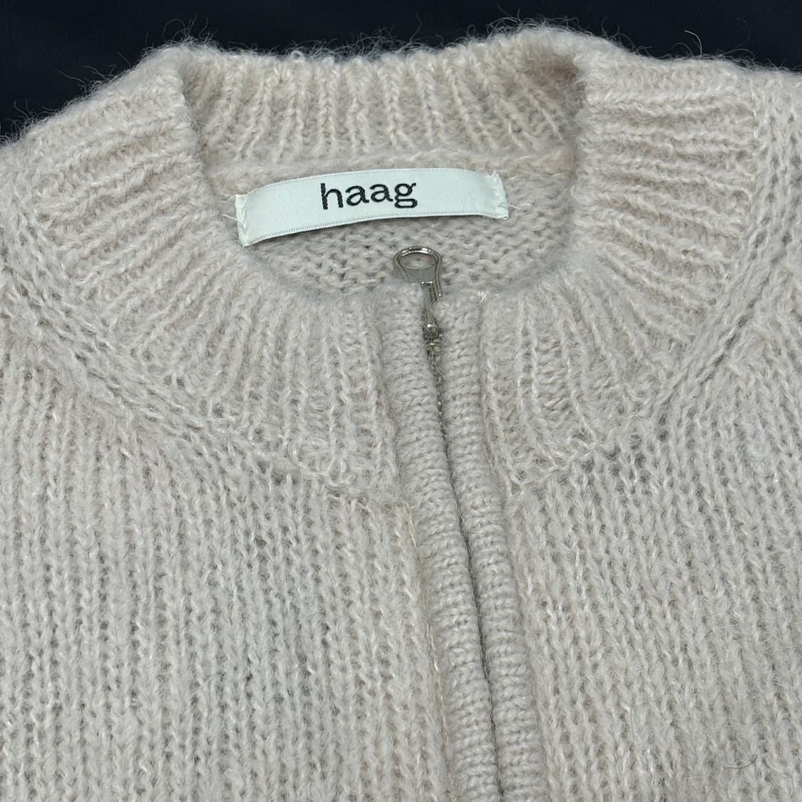 헤이그 니트 집업 a love haag zip-up  (3회착) 상품이미지5