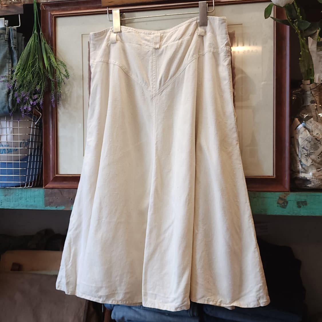 90s 빈티지 스커트 유럽  화이트 스커트 100%실크 mura 상품이미지4