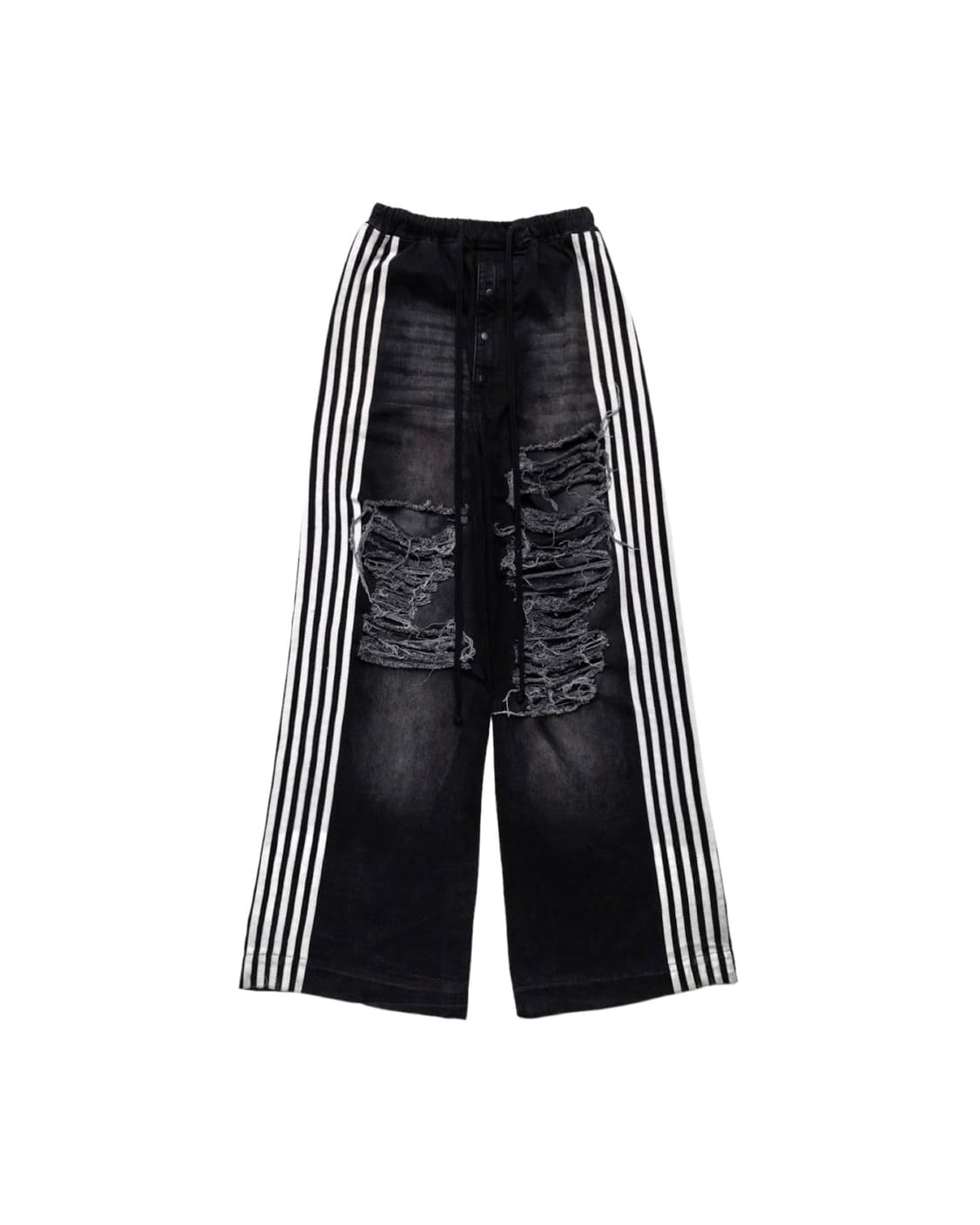 요리 스포츠 5 스트라이프 데님 워시드 블랙 상품이미지1