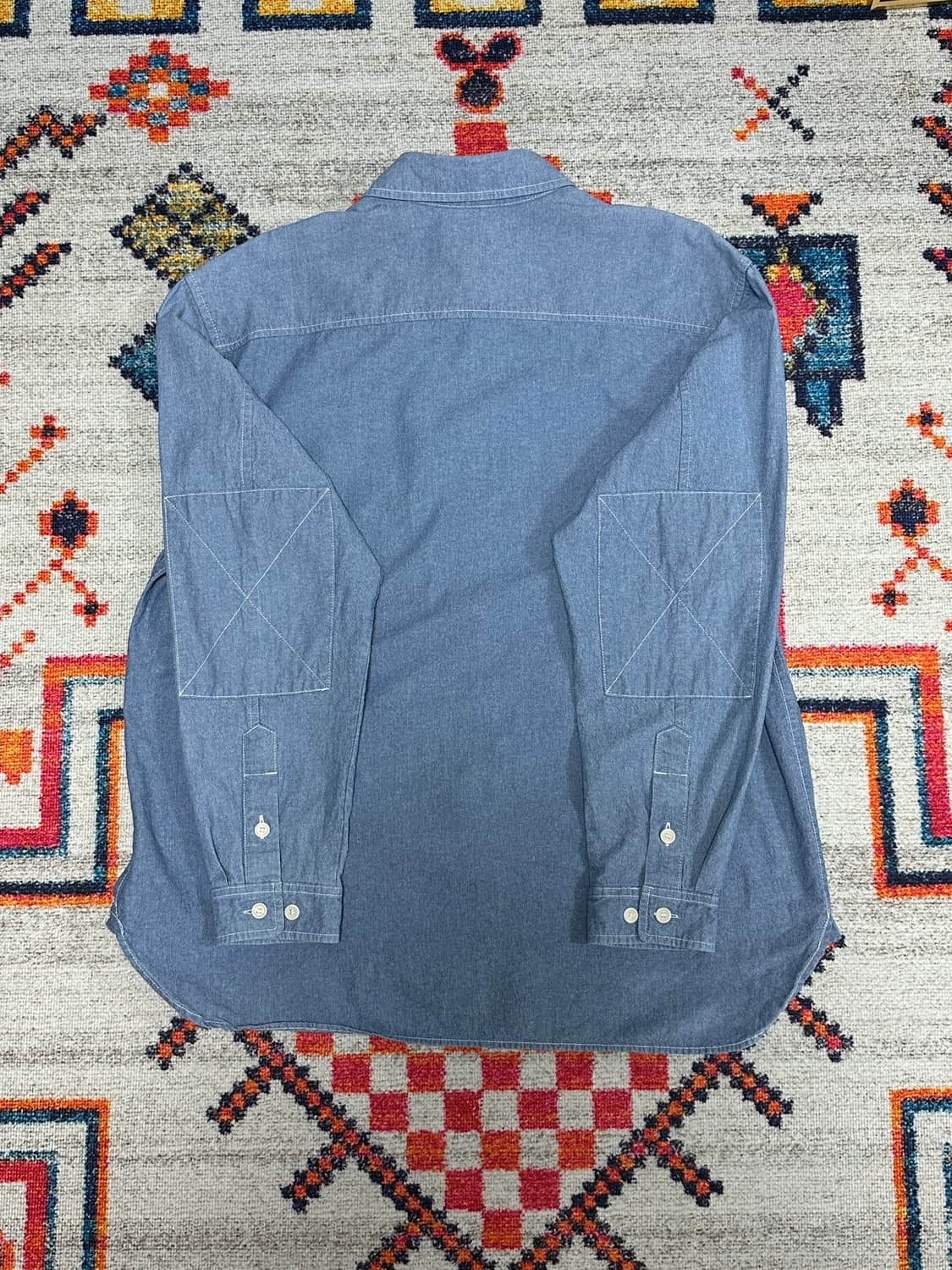 (새상품) 더레스큐 샴브레이 테디셔츠 M 상품이미지7