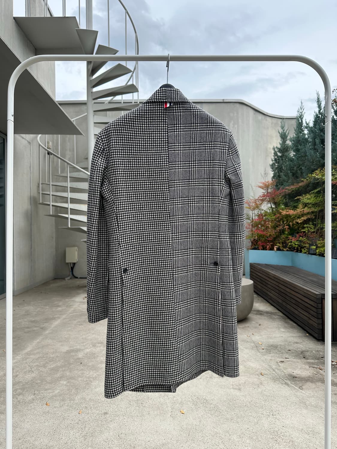 15FW 하운드투스 글렌체크 코트  상품이미지2