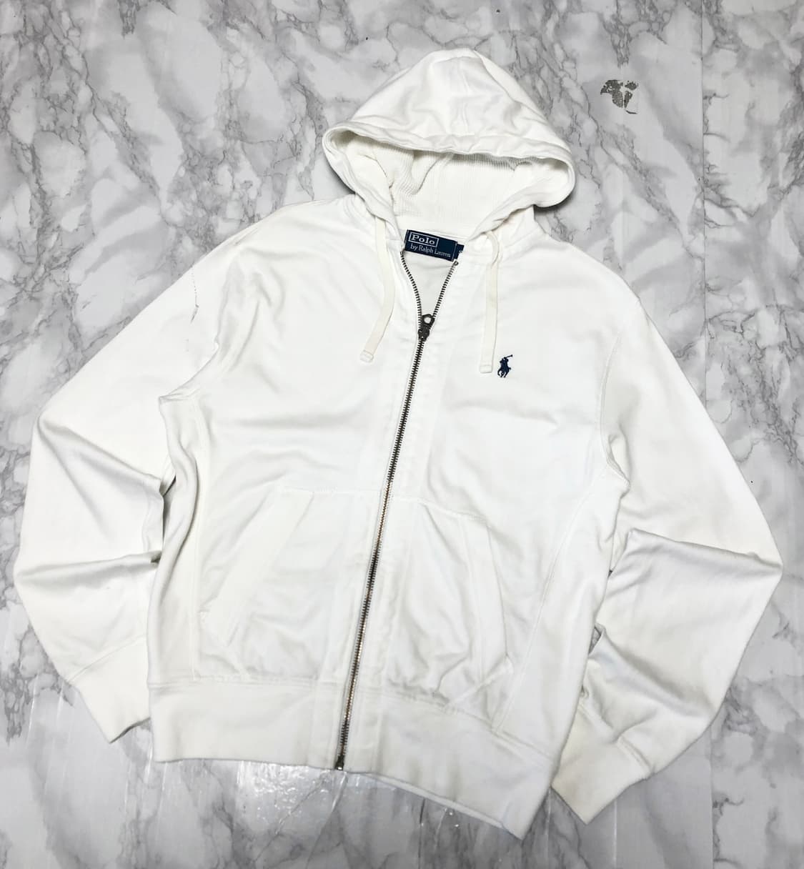 폴로 랄프로렌 써멀 후드집업 자켓 크림화이트 상품이미지1