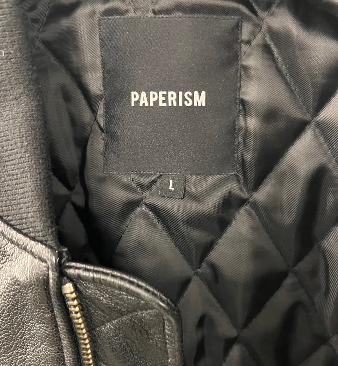 페이퍼리즘 리얼레더 바버자켓 L 상품이미지4