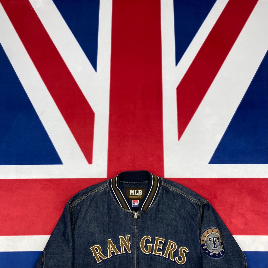 MLB 레인저스 데님 바시티자켓 100 상품이미지2