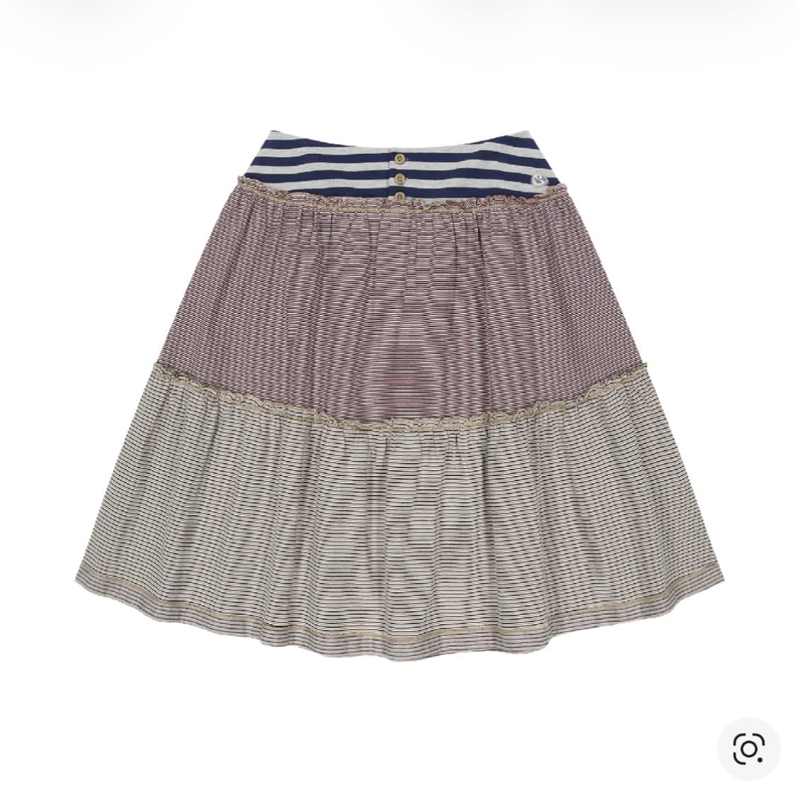 (택포) 코이세이오 컬러드 스트라이프 미디 스커트 1 상품이미지1