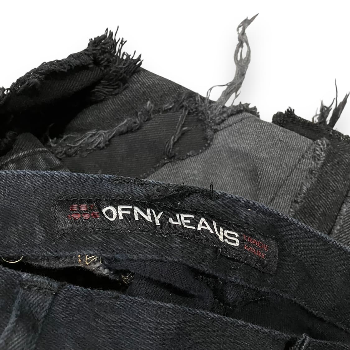 데님 커스텀 흑청 와이드팬츠 y07103 상품이미지7