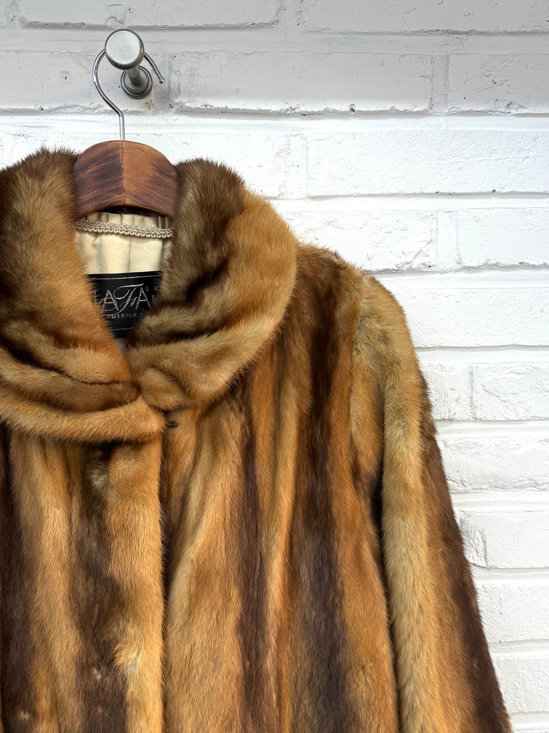 브라운 밍크 하프 퍼자켓 상품이미지4