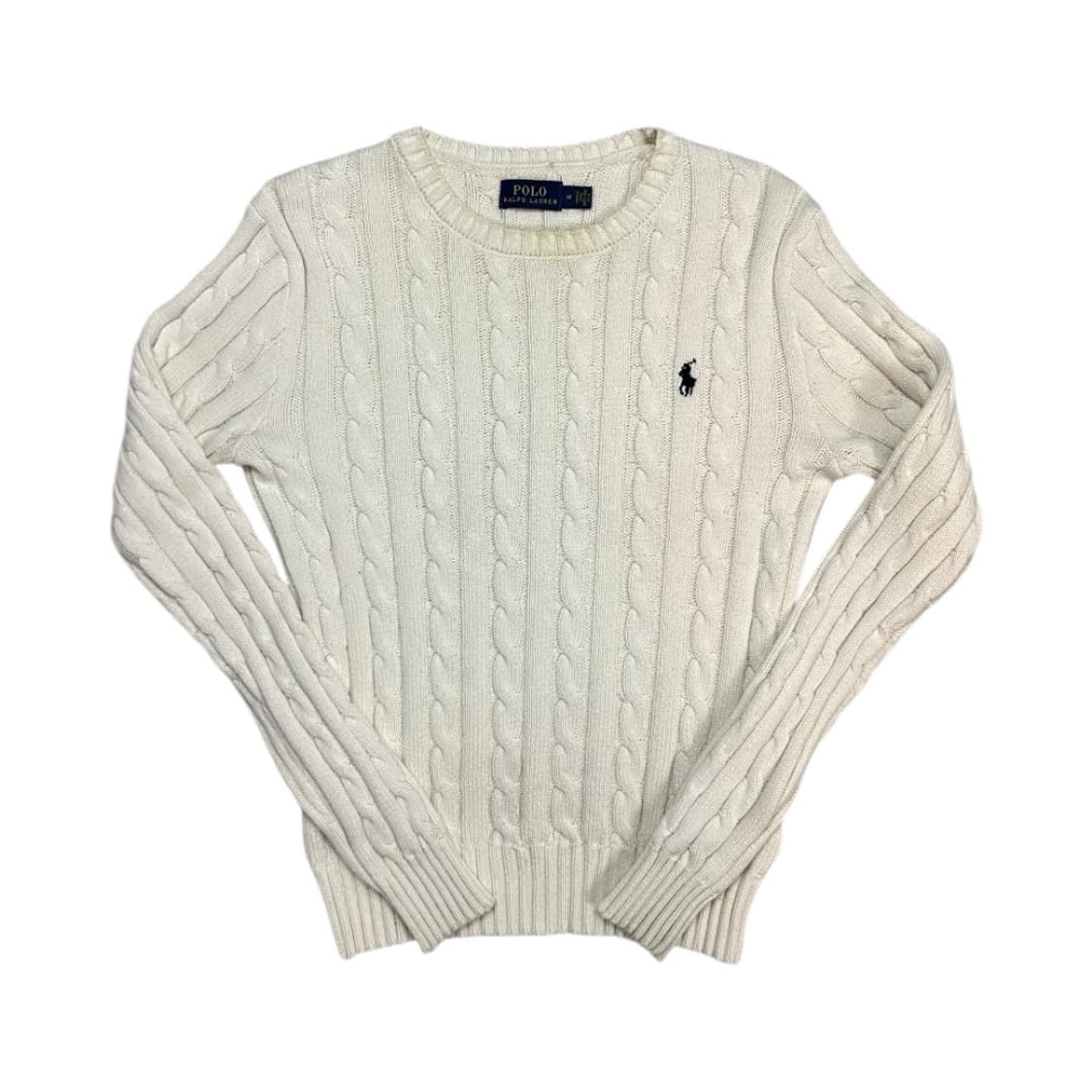 (M) 폴로 랄프로렌 아이보리 케이블 니트 스웨터 TK-005 상품이미지1