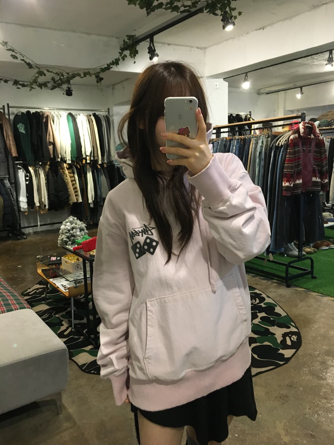 Stussy 스투시 다이스 후드티 블러쉬 상품이미지4