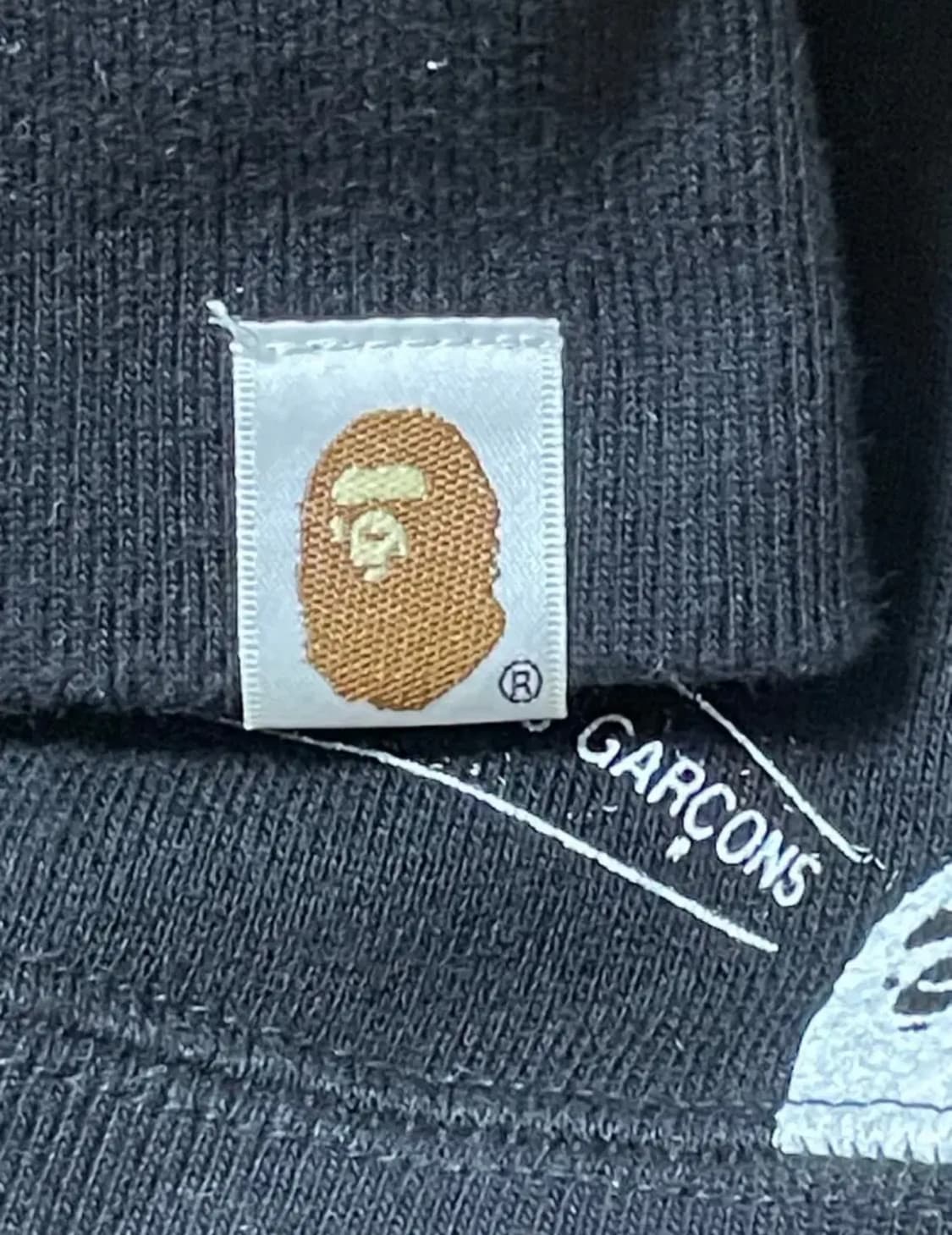 베이프 꼼데가르송 후드집업 xxl 상품이미지6