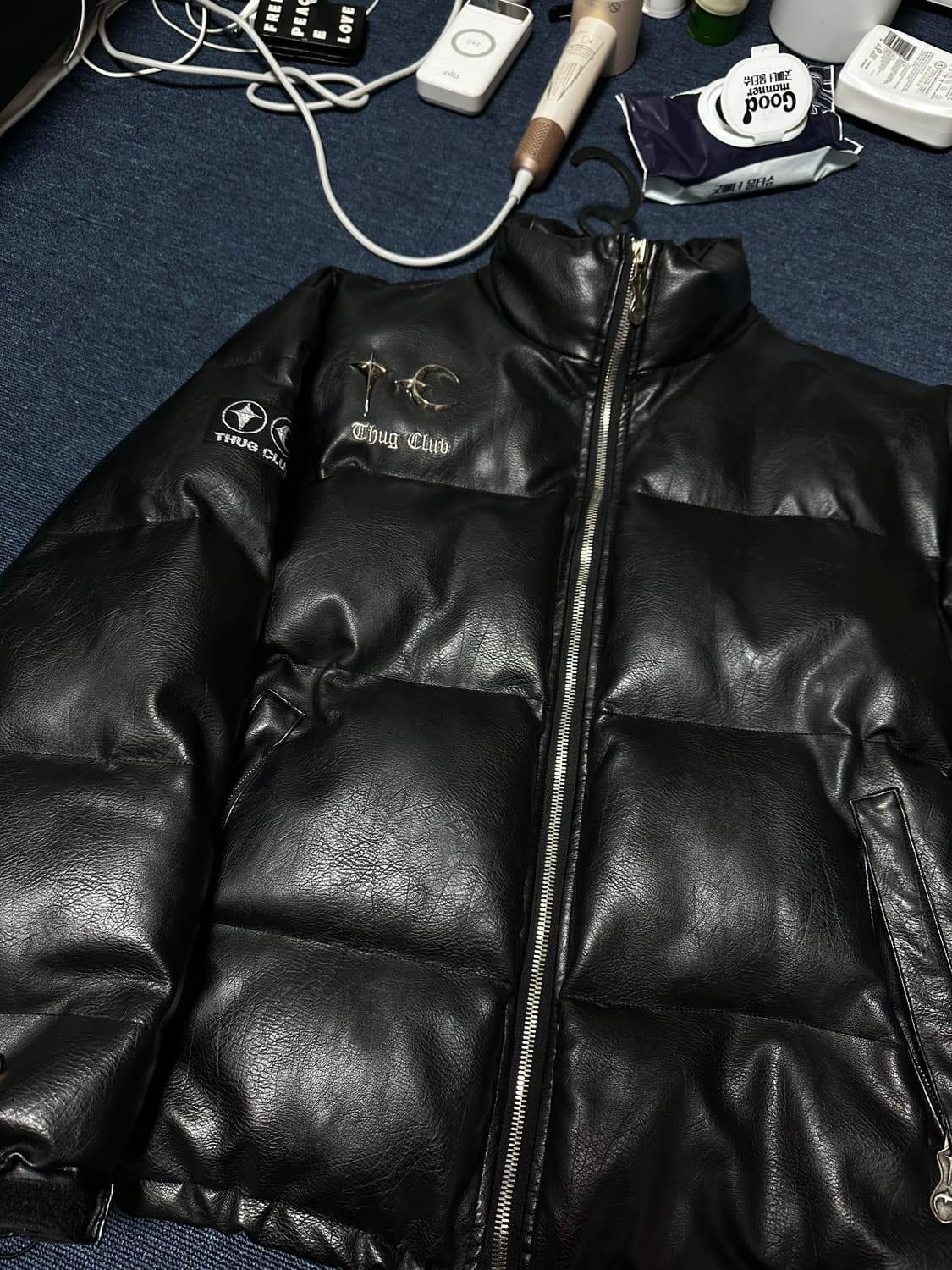 초판) 떠그클럽 레더패딩 3사이즈 상품이미지1