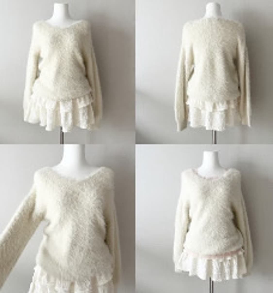 빈티지 아이보리 앙고라 니트 히메갸루 상품이미지1
