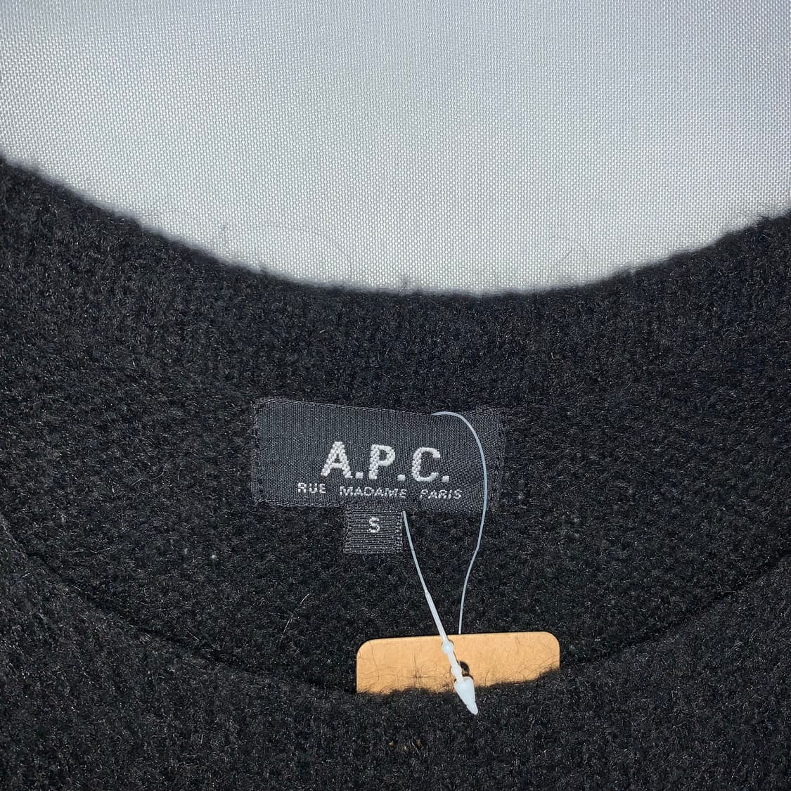아페쎄 A.P.C 빈티지 모헤어 롱 니트 원피스 오프숄더 원숄더 블랙 상품이미지6