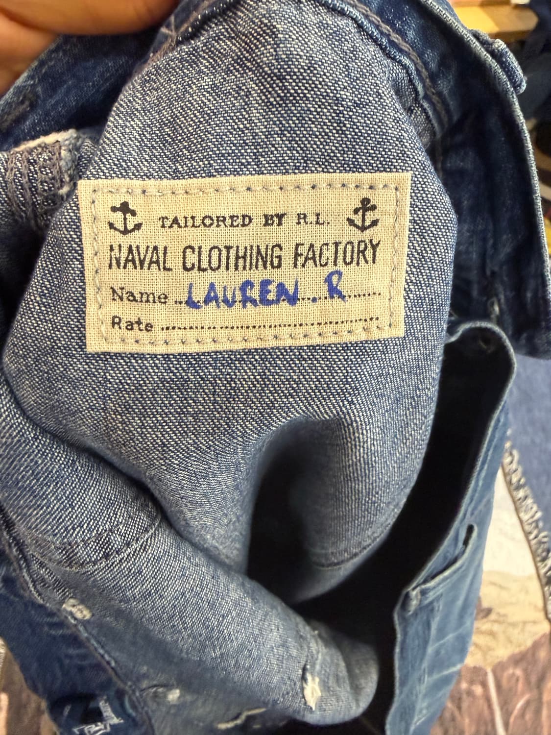 폴로 할프로렌 덩가리 Naval 패치워크 데님  상품이미지5