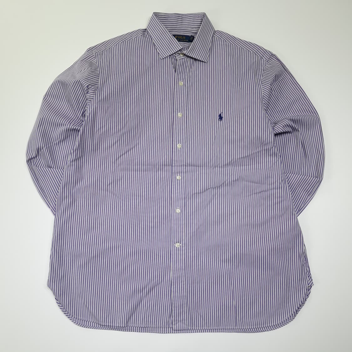 CL575 XL 폴로 코튼 벵갈스트라이프 퍼플 셔츠 남방 상품이미지1