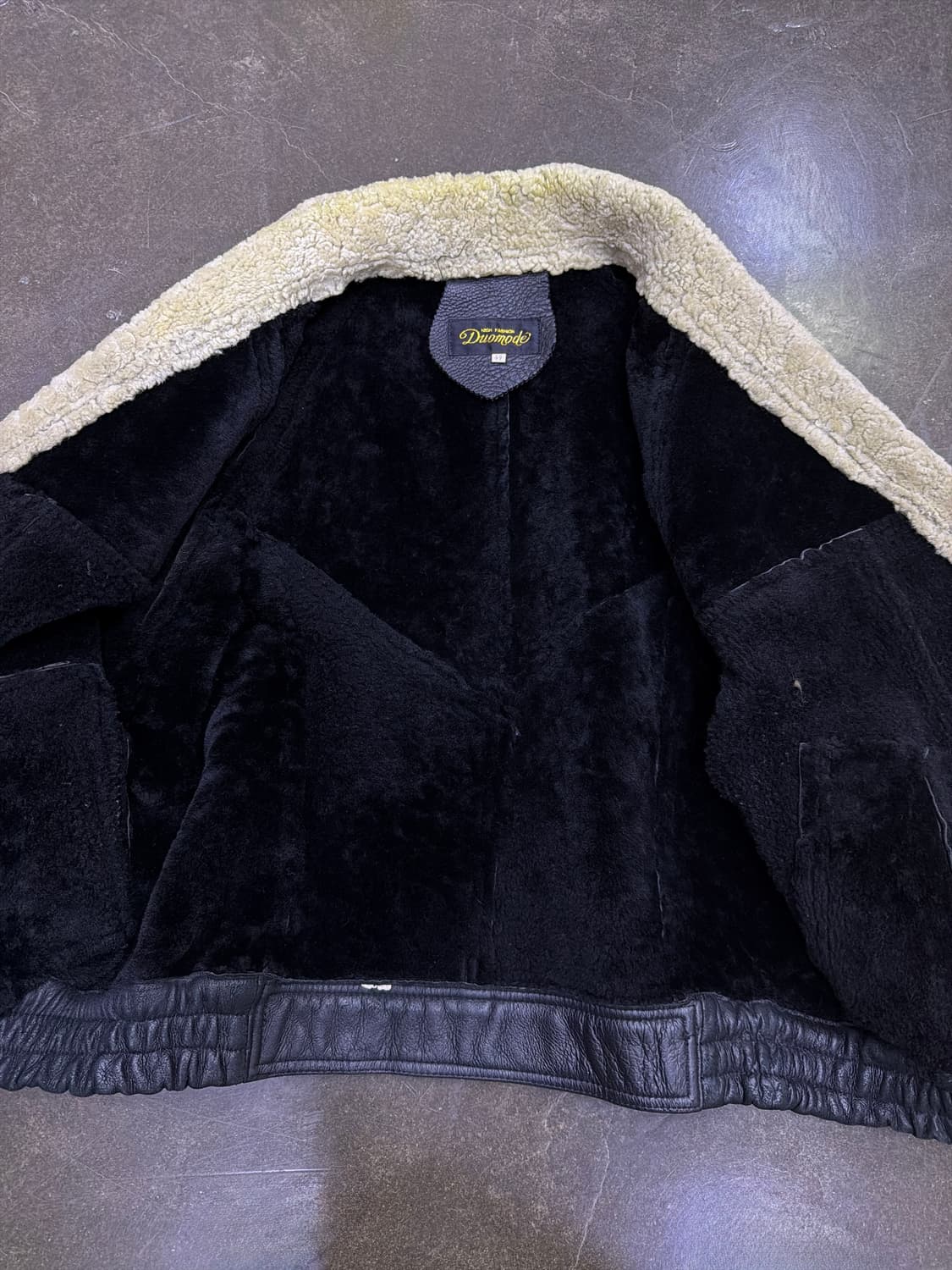듀모드 빈티지 양가죽 양털 레더 더블 봄버 자켓 77 상품이미지8