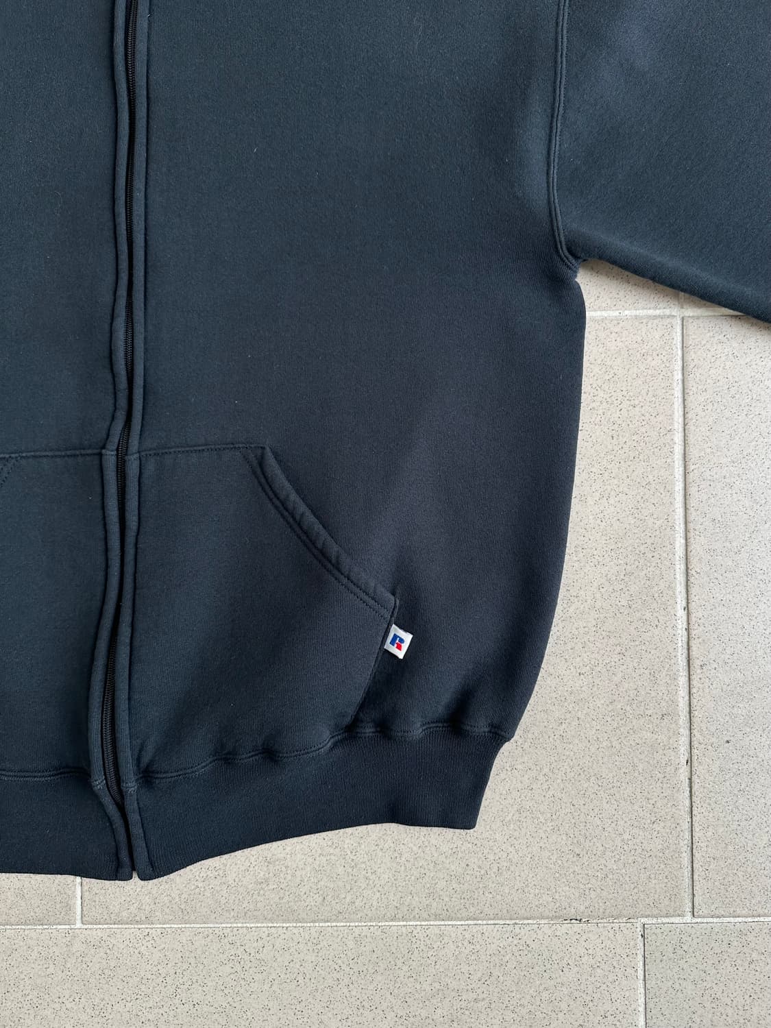 90s 빈티지 러셀 후드집업 블랙 L 상품이미지3