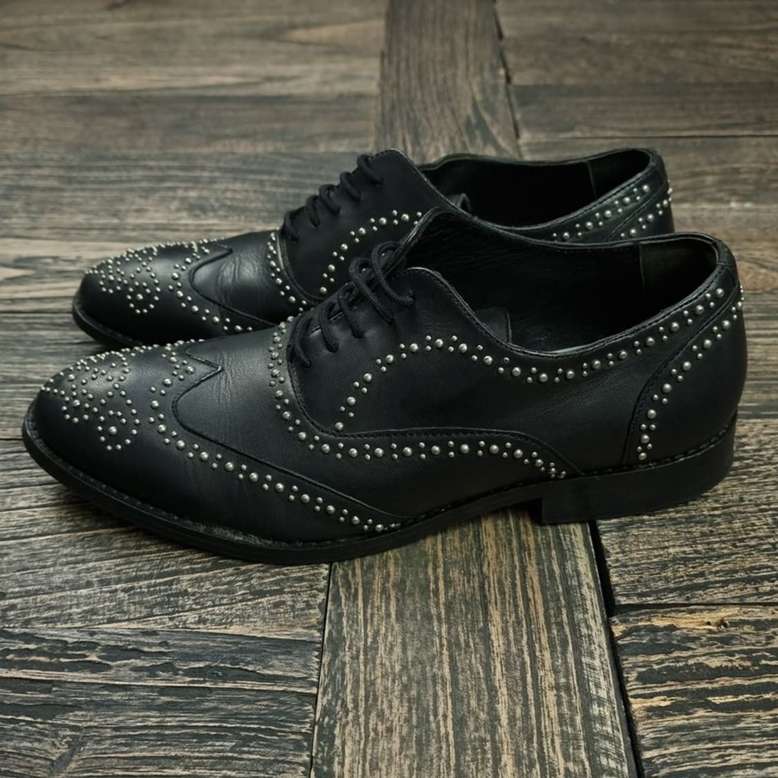 [ZARA] 자라 펑크 윙팁 스터드 더비 슈즈 M16419 상품이미지4