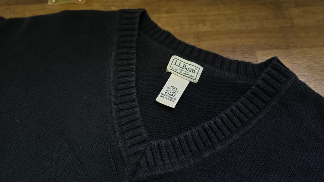 L.L.Bean 엘엘빈 네이비 브이넥 니트 XXL  상품이미지3