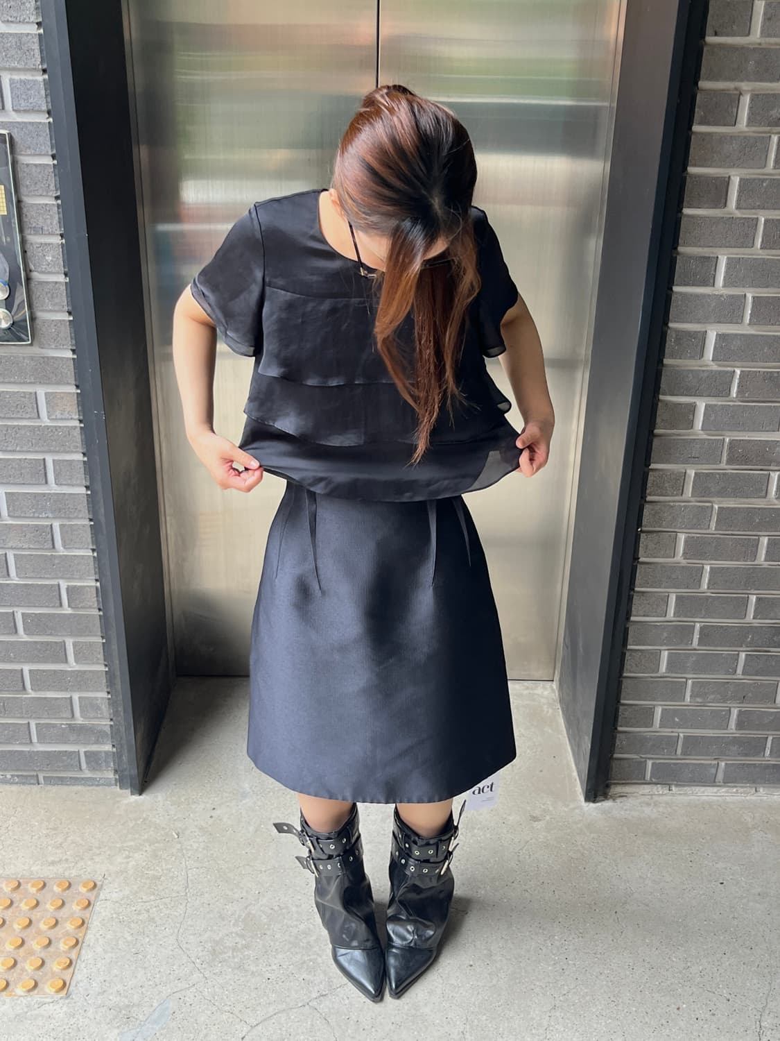 Jil sander 질샌더 입체 핀턱 스커트 상품이미지3