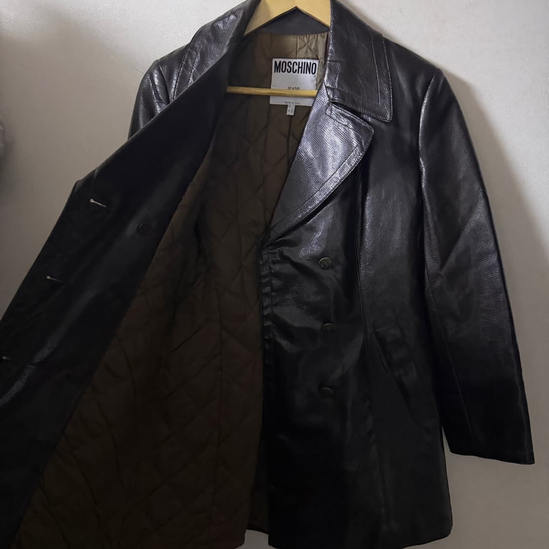모스키노 여성 가죽느낌 폴리 트렌치 코트 (44정도) 상품이미지9