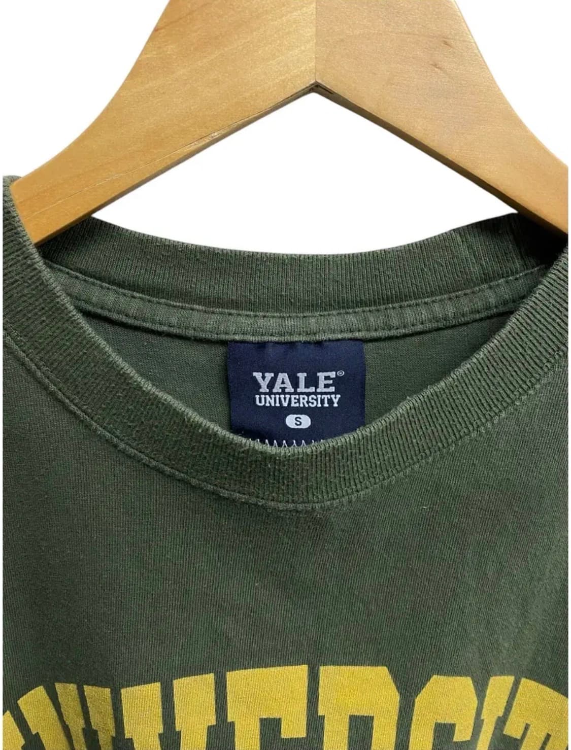 예일YALE 불독 카키 반팔티 S 상품이미지4