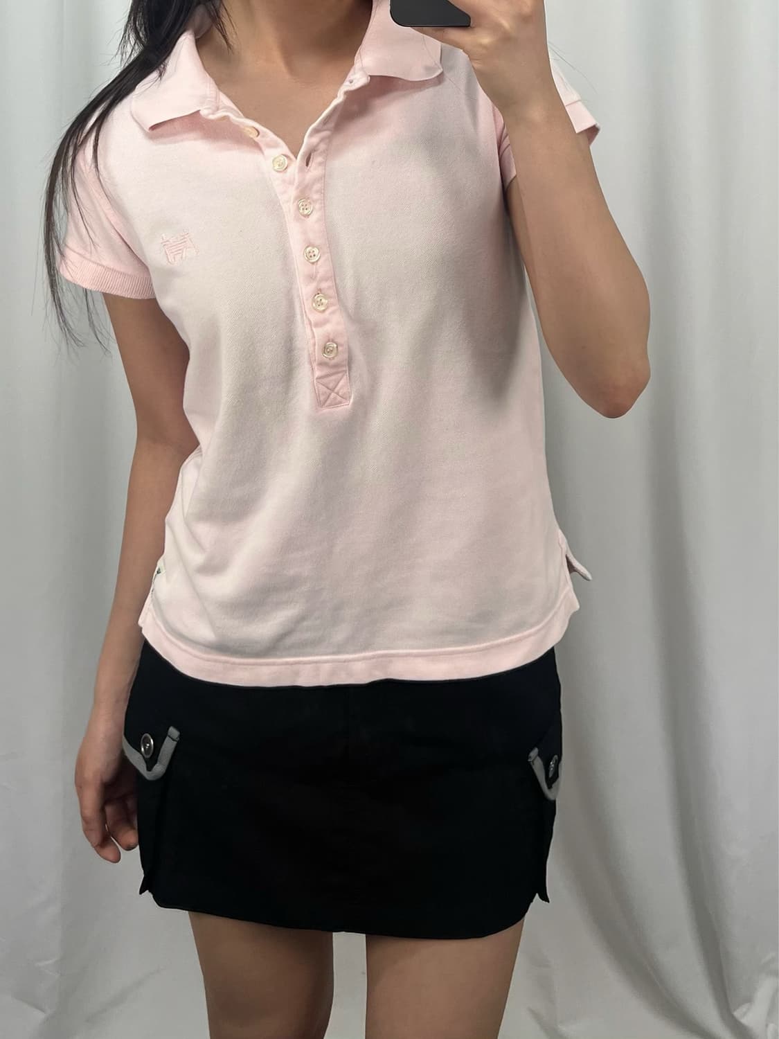 아르마니 진스 핑크 카라 반팔  상품이미지2