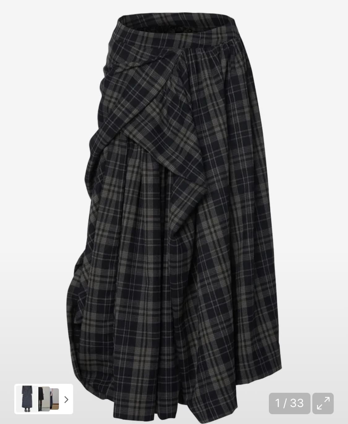 구함)플레어업 체크 롱스커트 상품이미지1