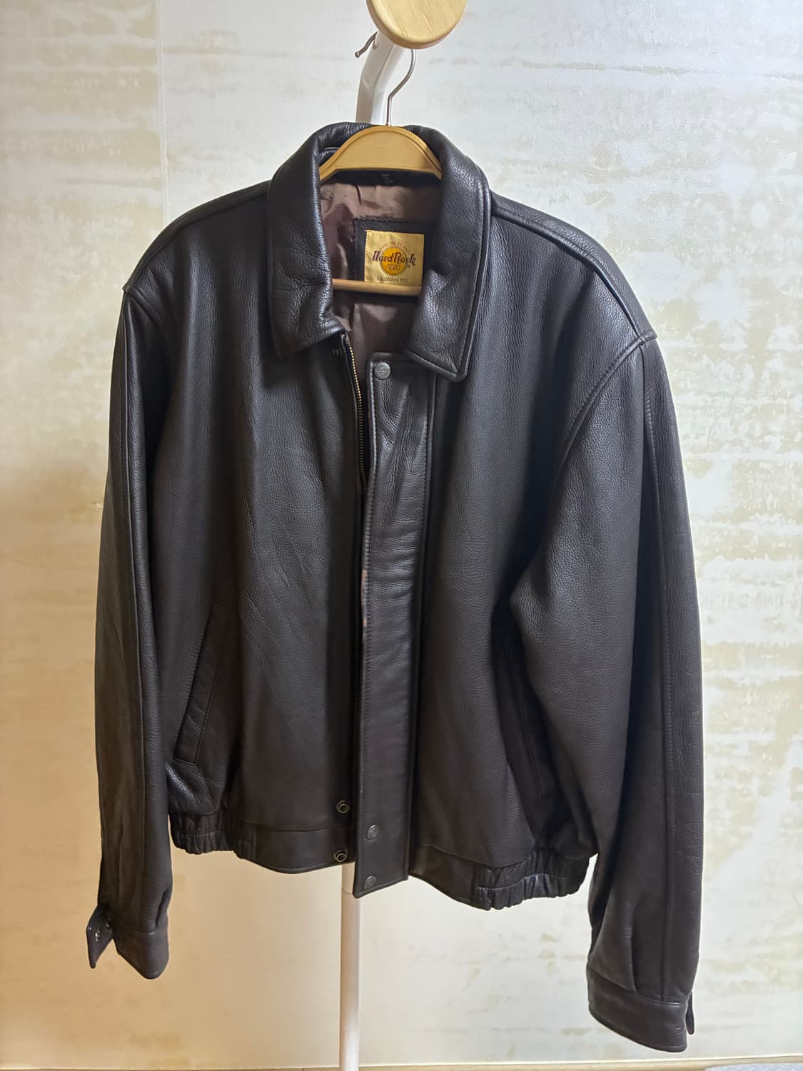 hard rock cafe 레더 자켓 다크브라운 m 상품이미지1
