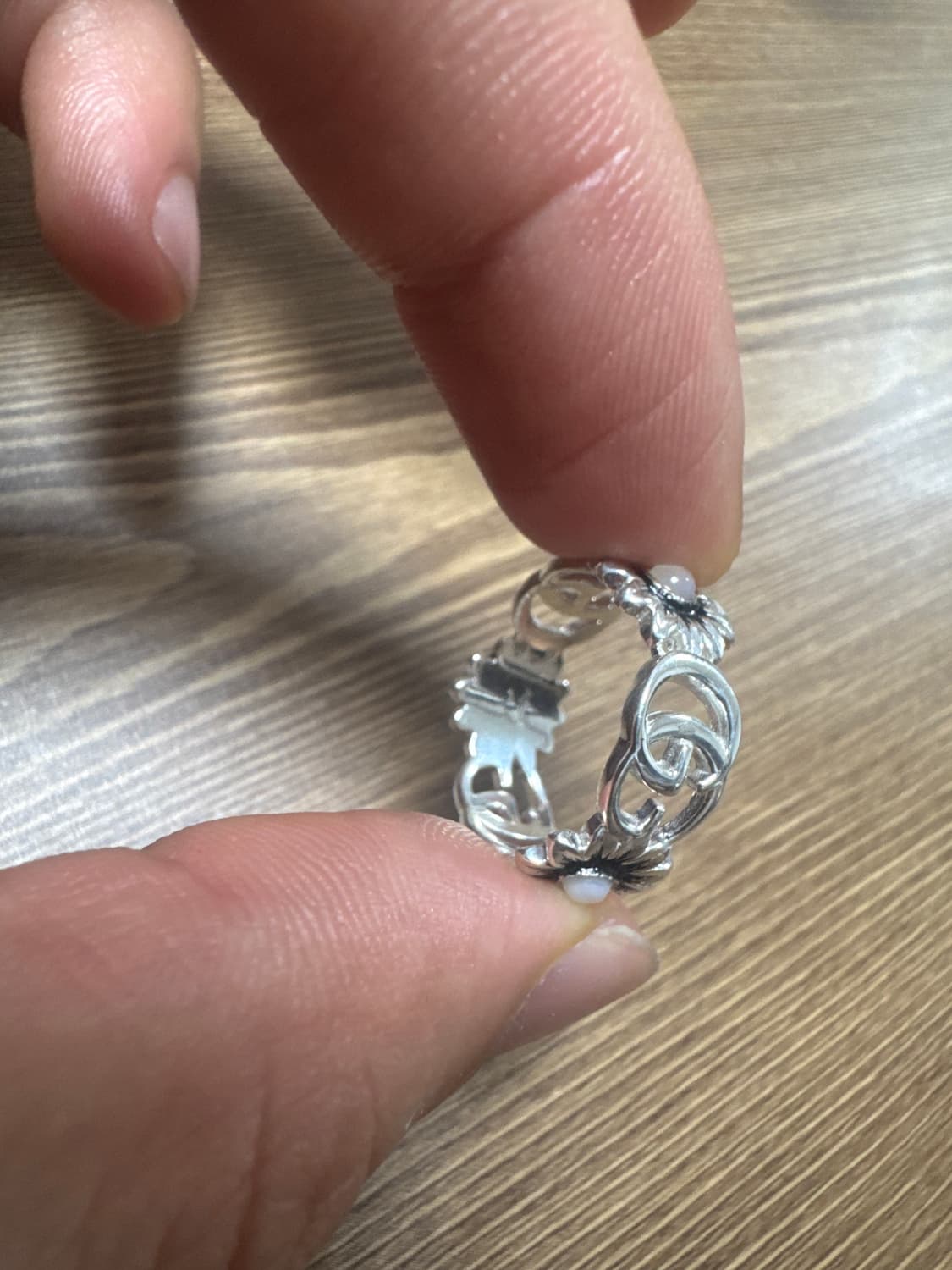 구찌 GG 마몽 마더 오브 펄 링 925 스털링 실버(구찌 자개반지) 상품이미지5