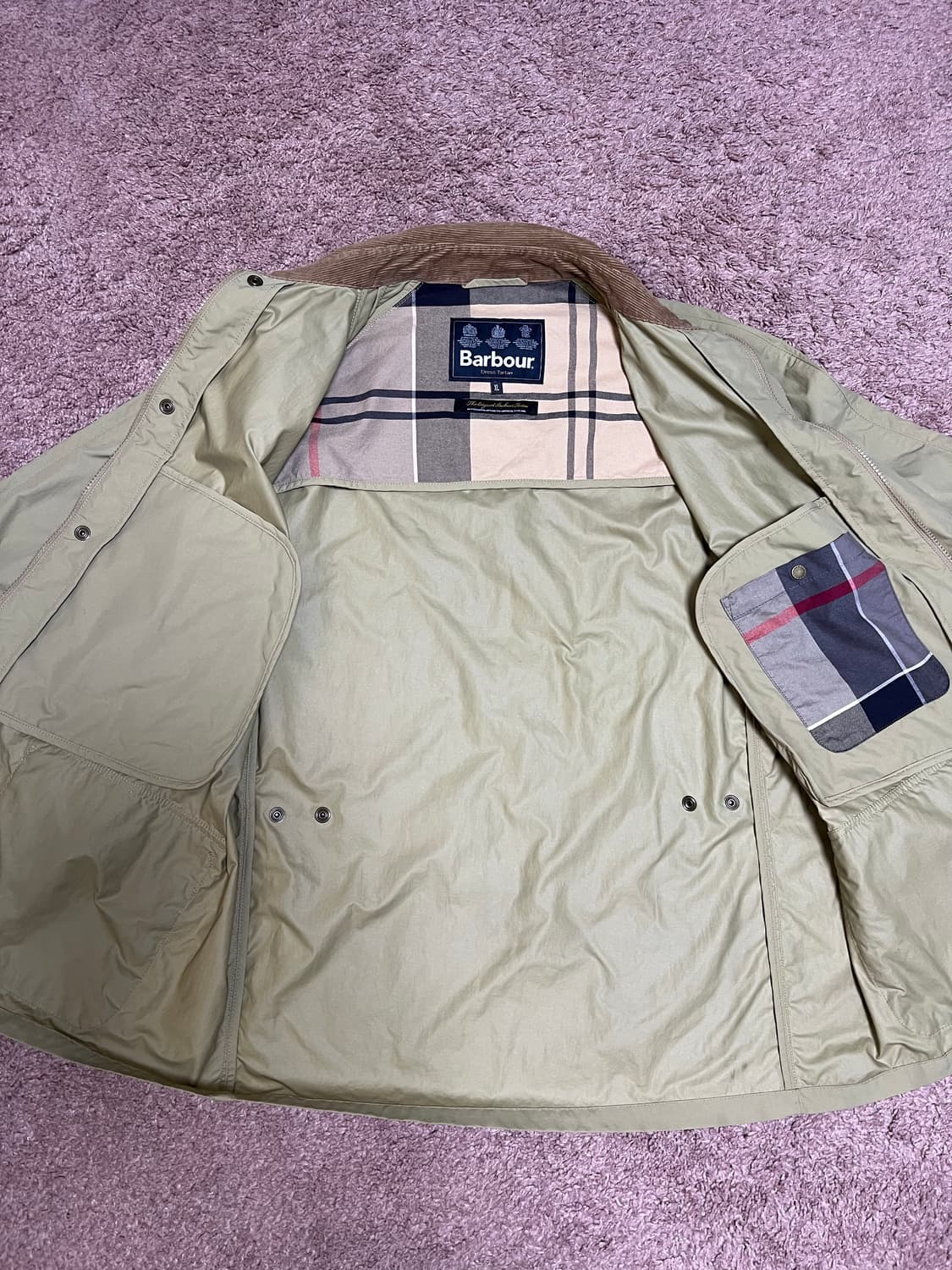 barbour 바버 드레스 타탄 나일론 코팅 자켓 상품이미지4