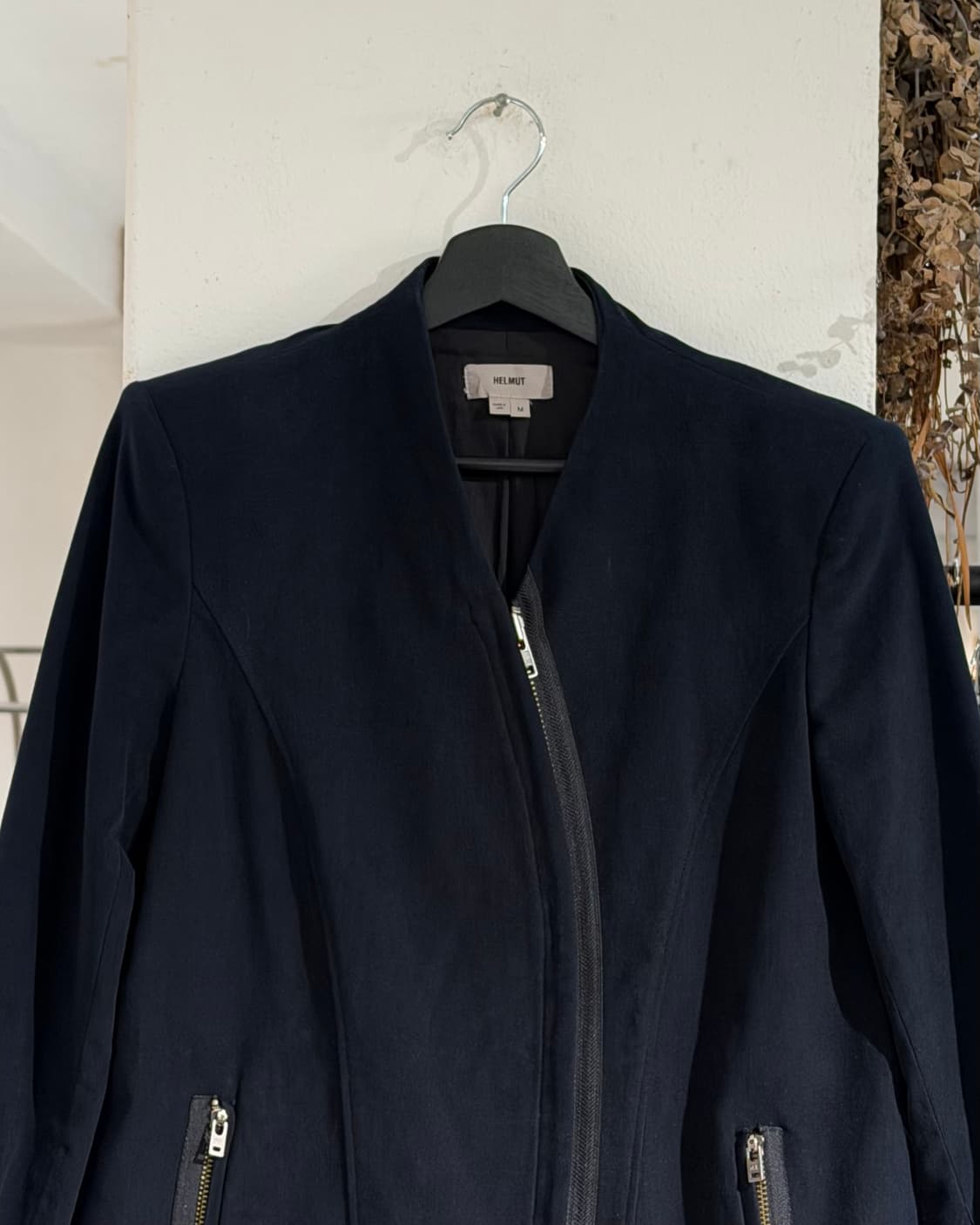 헬무트랭 네이비블랙 스웨이드 뒷트임 자켓 상품이미지4