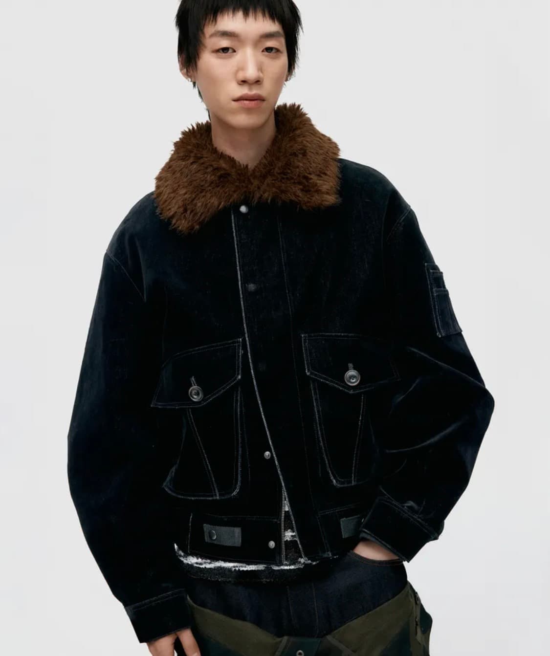 (M사이즈 구매)앤더슨벨 미쿠스 벨벳 봄버 자켓 M사이즈 상품이미지1