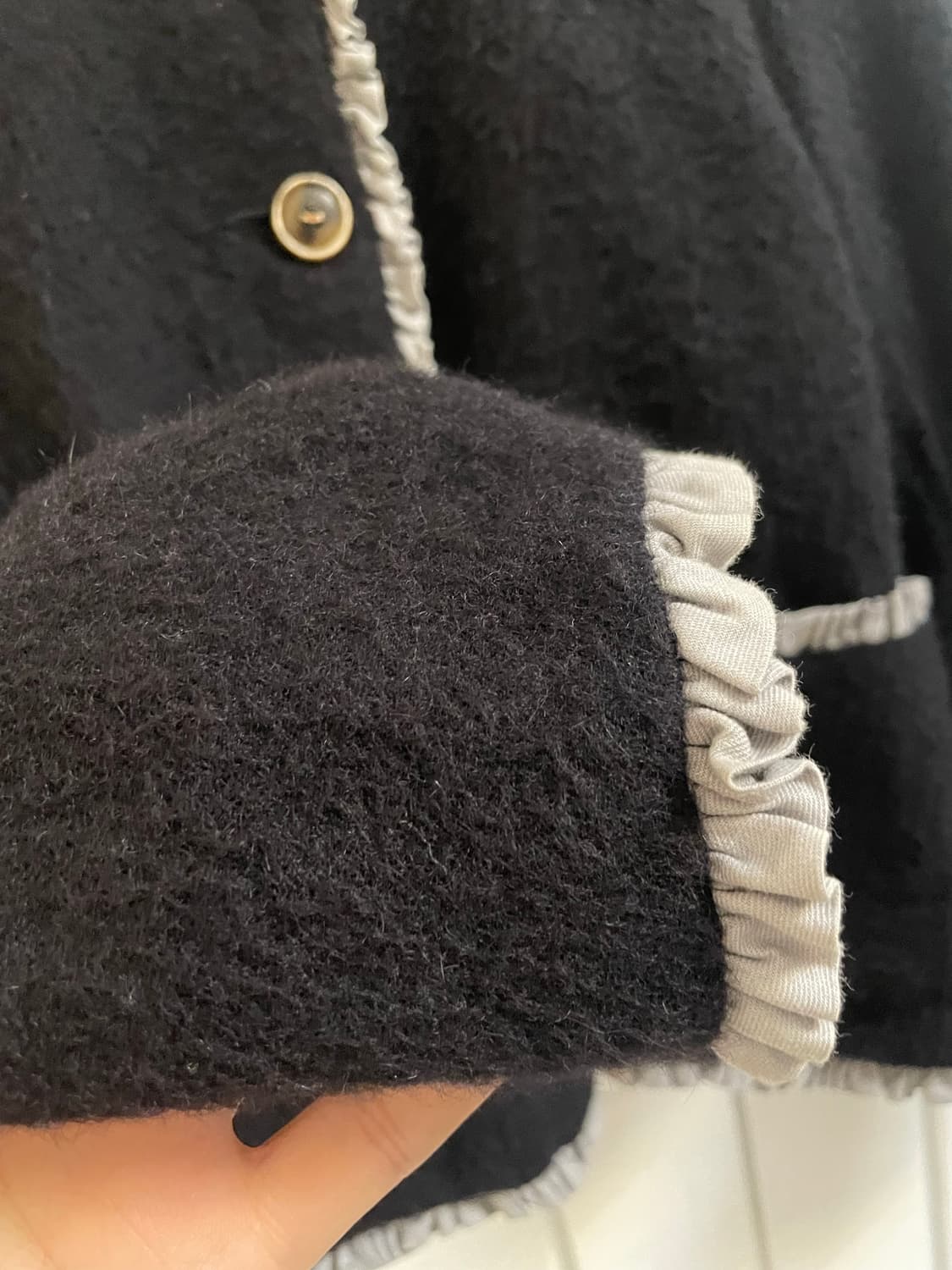 니들스 헤어리 울 프릴 카라리스 자켓 상품이미지6