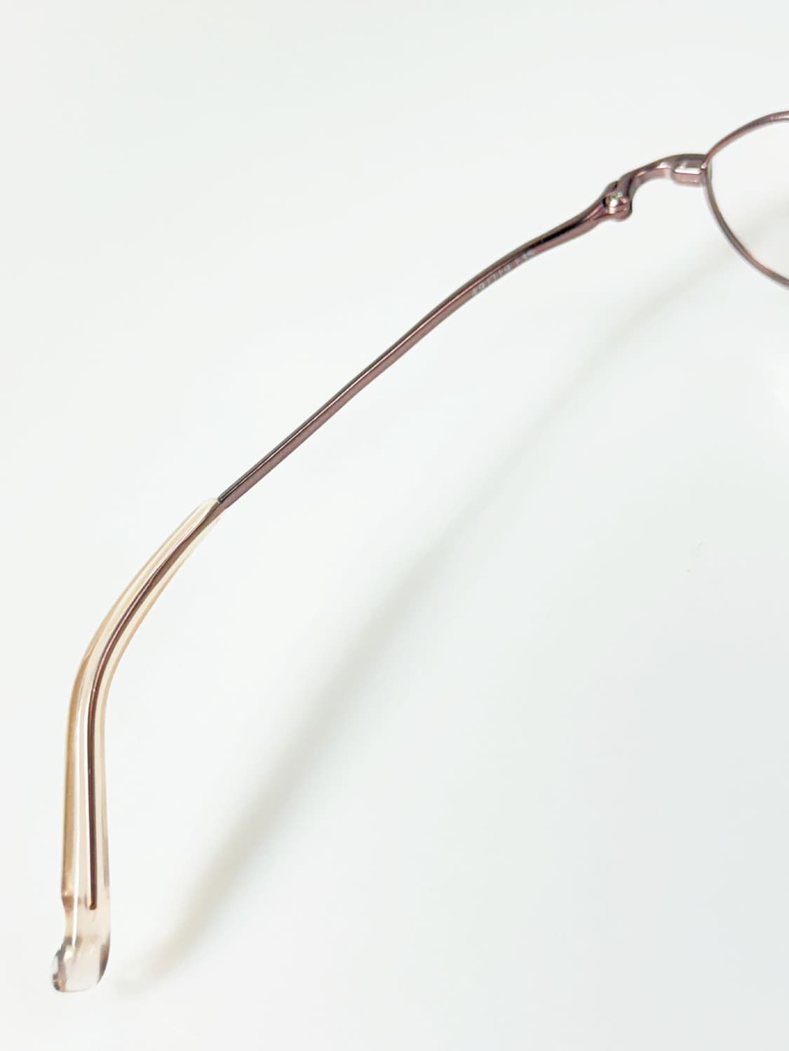 90s ALOOK 라이트핑크 메탈 슬림 오벌 프레임 빈티지 안경 상품이미지7