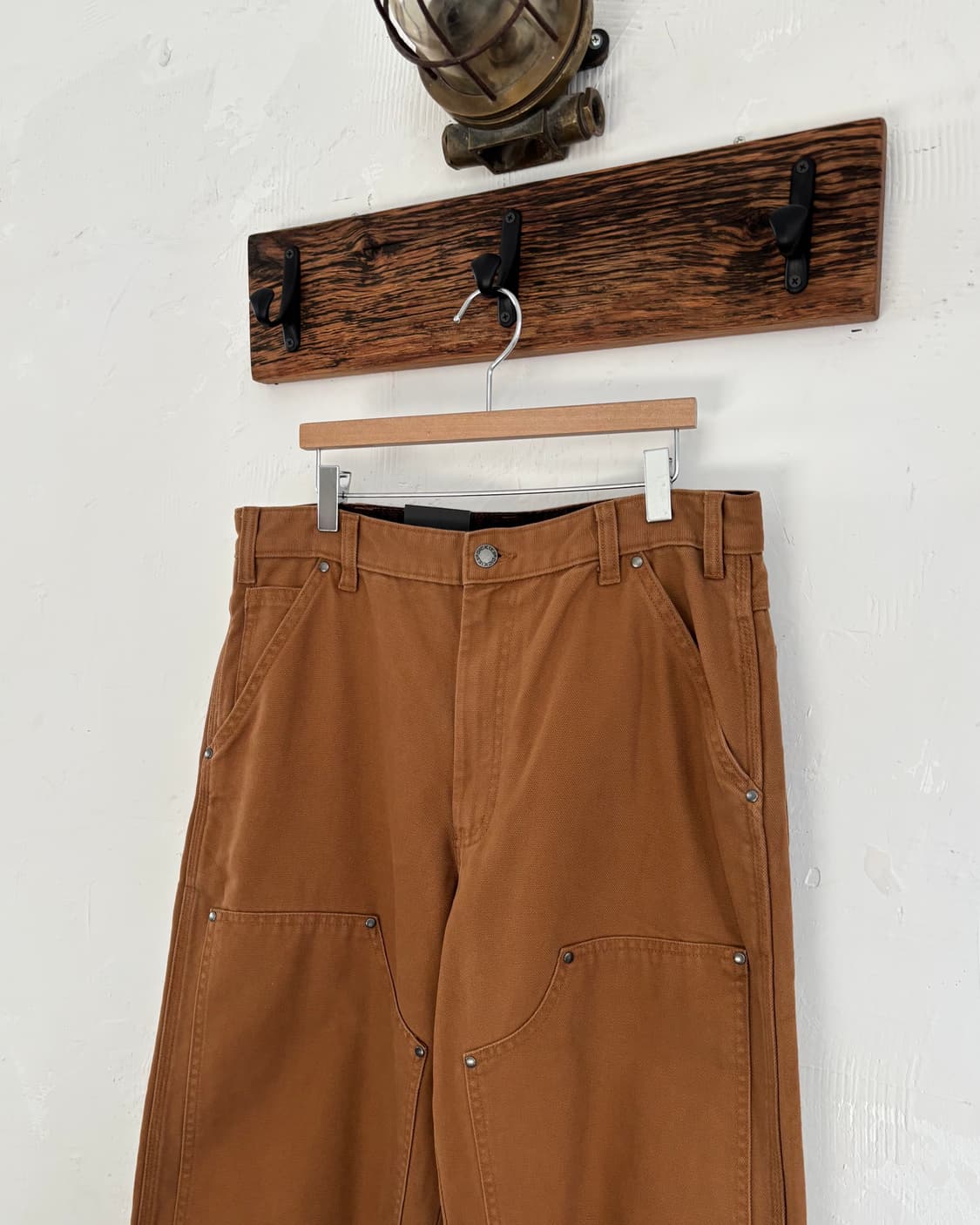 Dickies 디키즈 스톤워시드 브라운덕 캔버스 더블니 팬츠 상품이미지3