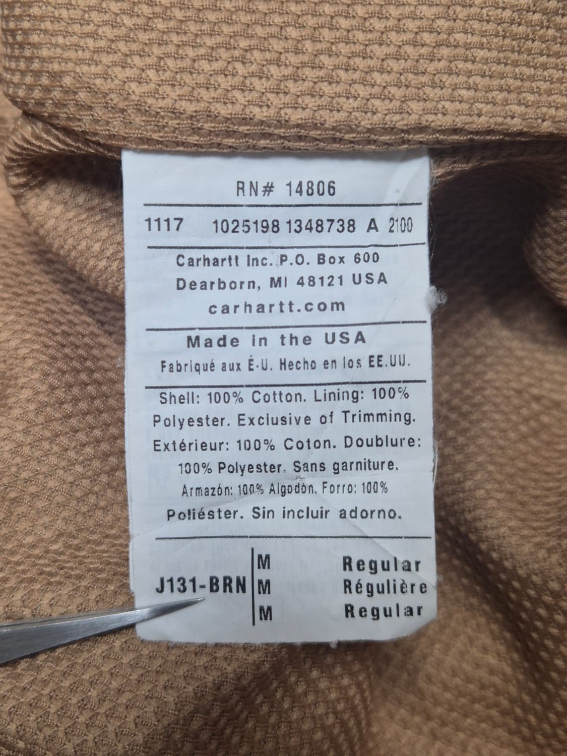 [M,실측L] US Made 칼하트 액티브 -264 상품이미지6