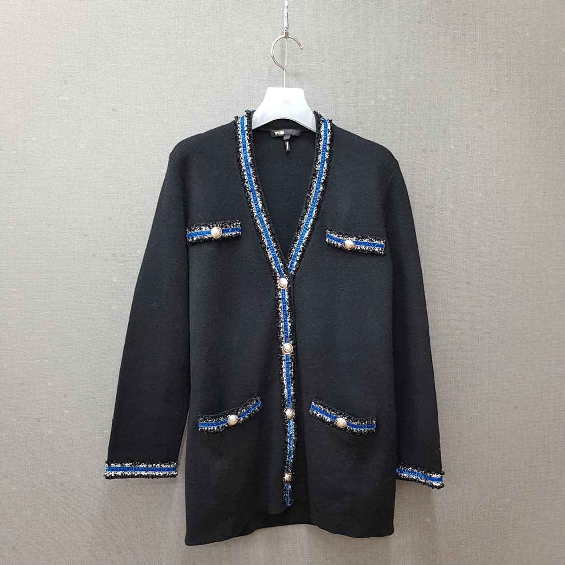 마쥬 maje  블랙 트위드 포인트 골드버튼 가디건 1사이즈 상품이미지2