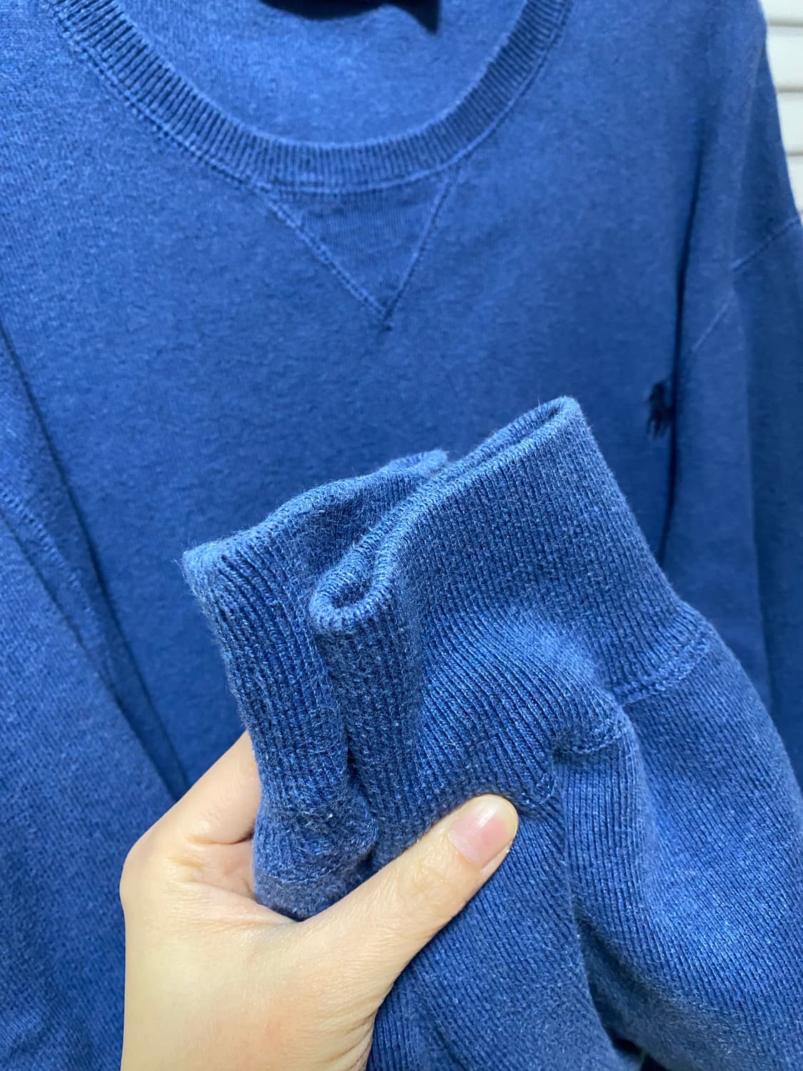 폴로 니트 맨투맨 블루컬러 상품이미지4