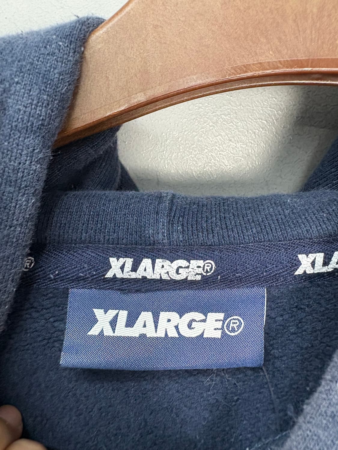 X-LARGE 빅로고 네이비 후드티 A2247 상품이미지5